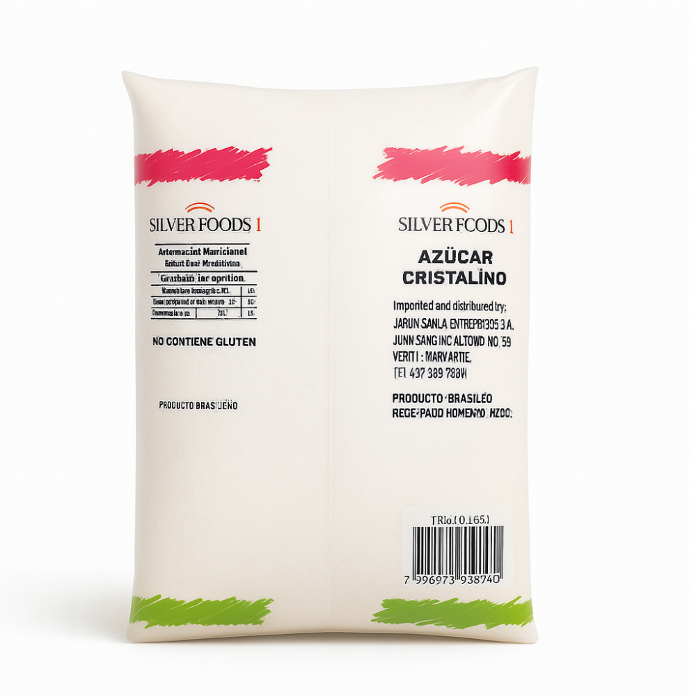 Azúcar cristalino Silver Foods 1 (1 kg / 2.2 lb) - Miniatura 4