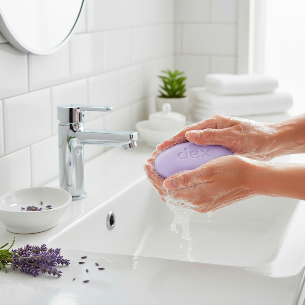 Jabón de tocador con aroma a lavanda enriquecido con glicerina Dex (90 g / 3.17 oz) - Miniatura 4