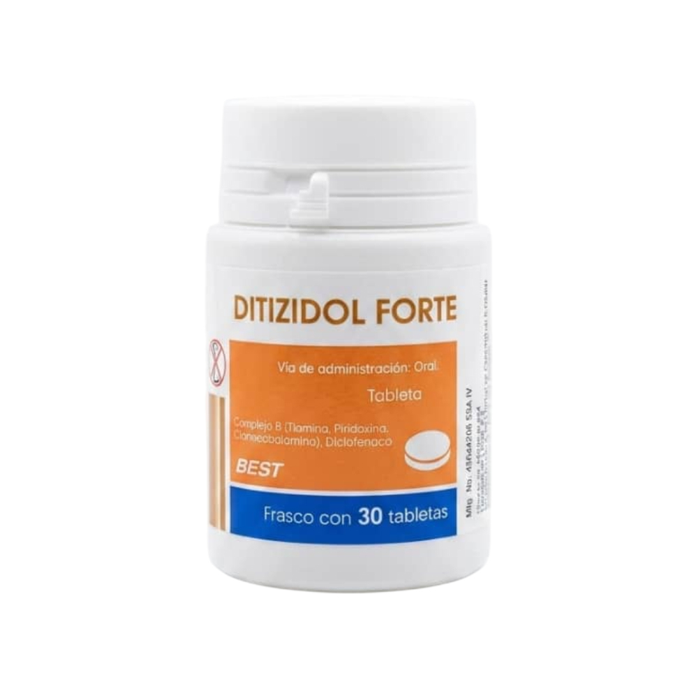 Best Ditizidol Forte. Diclofenac sodium, Vitamin B1, Vitamin B6, Vitamin B12 (30 tablets)