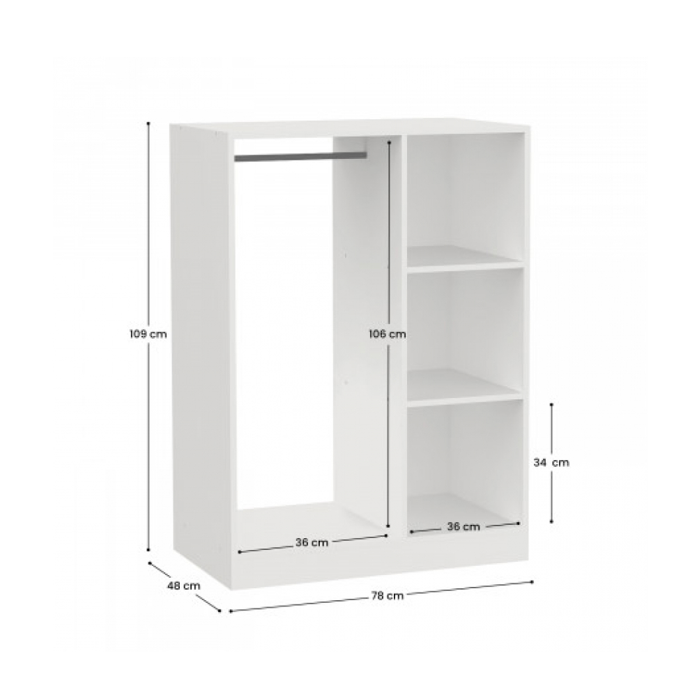 Armario ropero color blanco - Miniatura 4