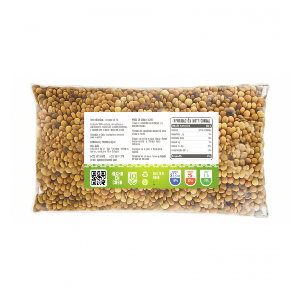 Lentejas Cosecha Real (5 x 1 kg / 2.2 lb) - Miniatura 3
