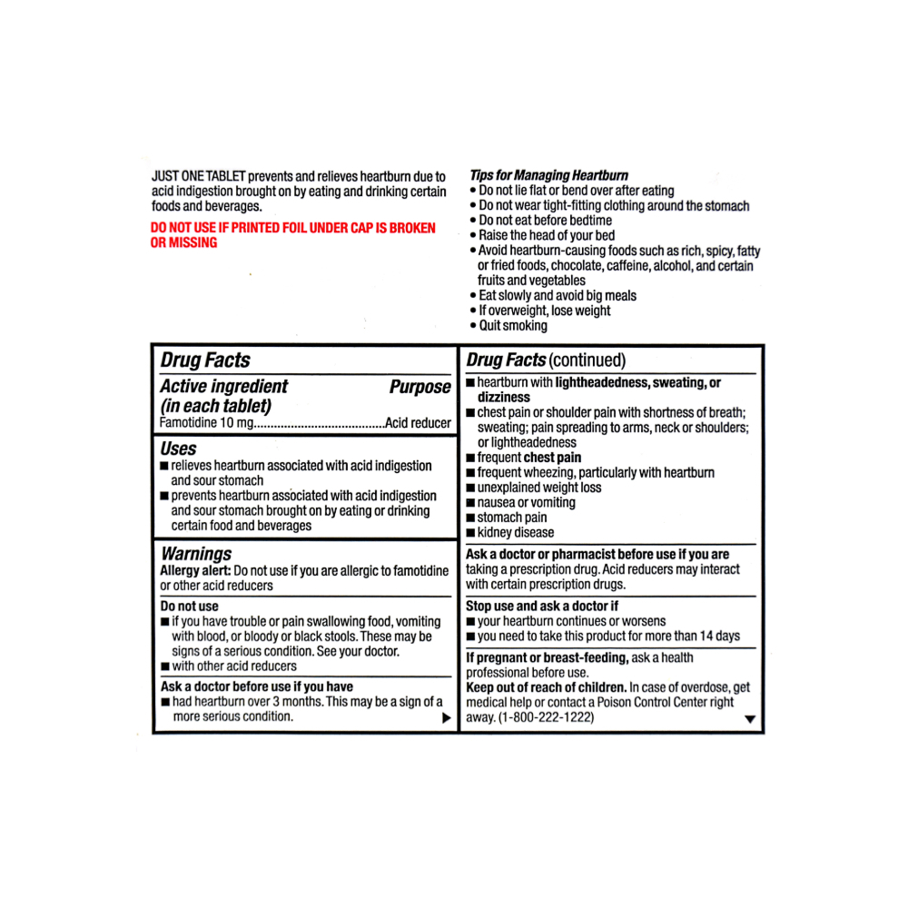 Famotidina 10 mg Major (60 tabletas) - Miniatura 2