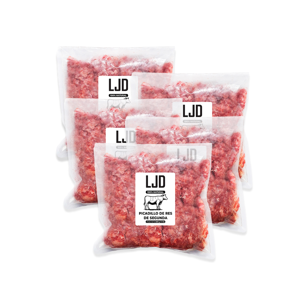 Picadillo de res de segunda LJD (5 x 500 g / 1.1 lb) - Imagen 1
