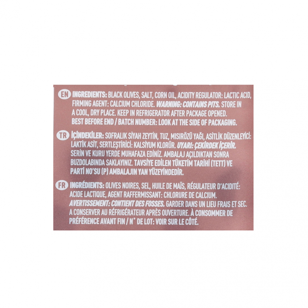 Aceitunas negras naturales en salmuera con aceite natural Marmarabirlik (400 g / 14.1 oz) - Miniatura 2
