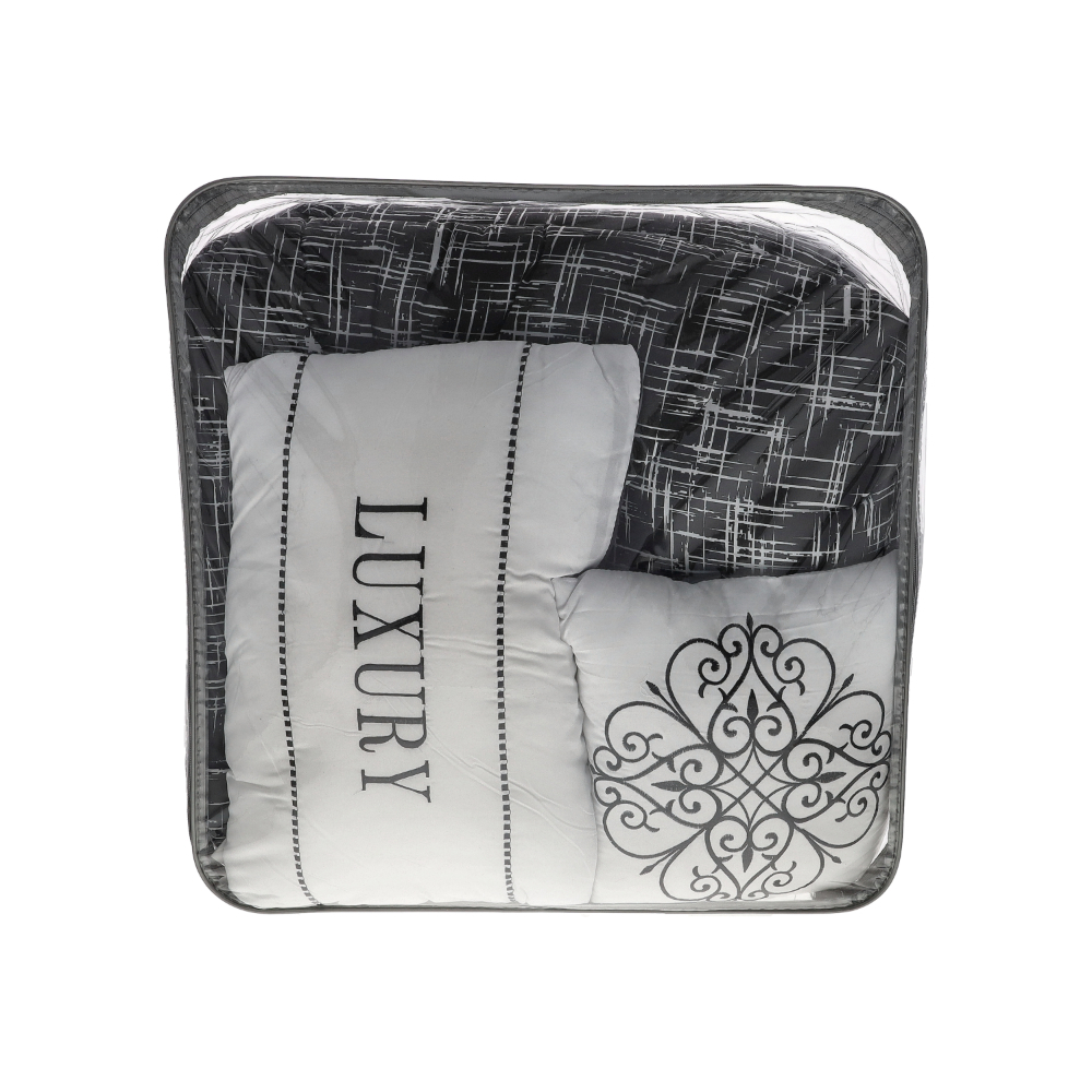 Set de edredón con diseño lineal abstracto Ceasar Palace (5 piezas) - Miniatura 2