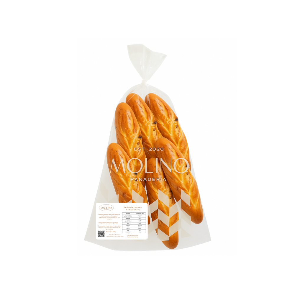 Pan brioche chocolate El Molino (6 x 80 g / 2.82 oz) - Miniatura 3