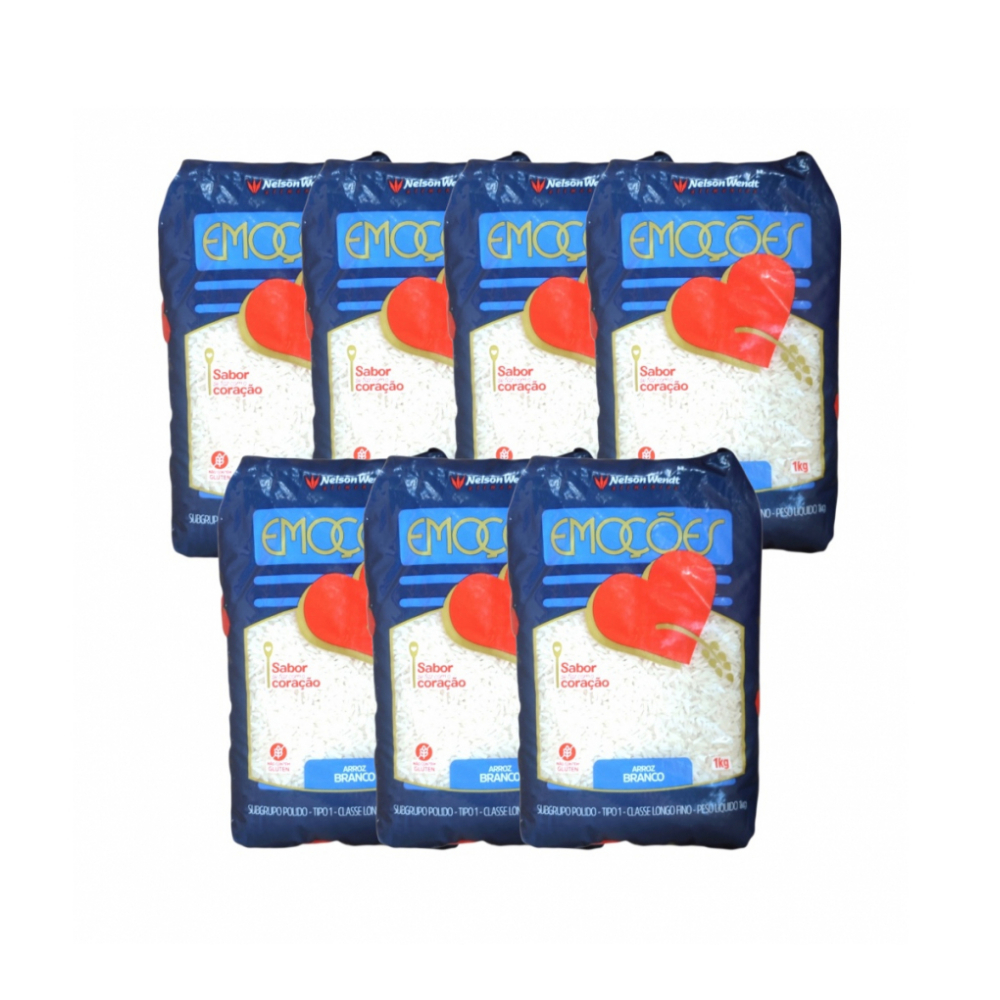 Arroz blanco brasileño Nelson Wendt (7 x 1 kg / 2.2 lb) - Imagen 1