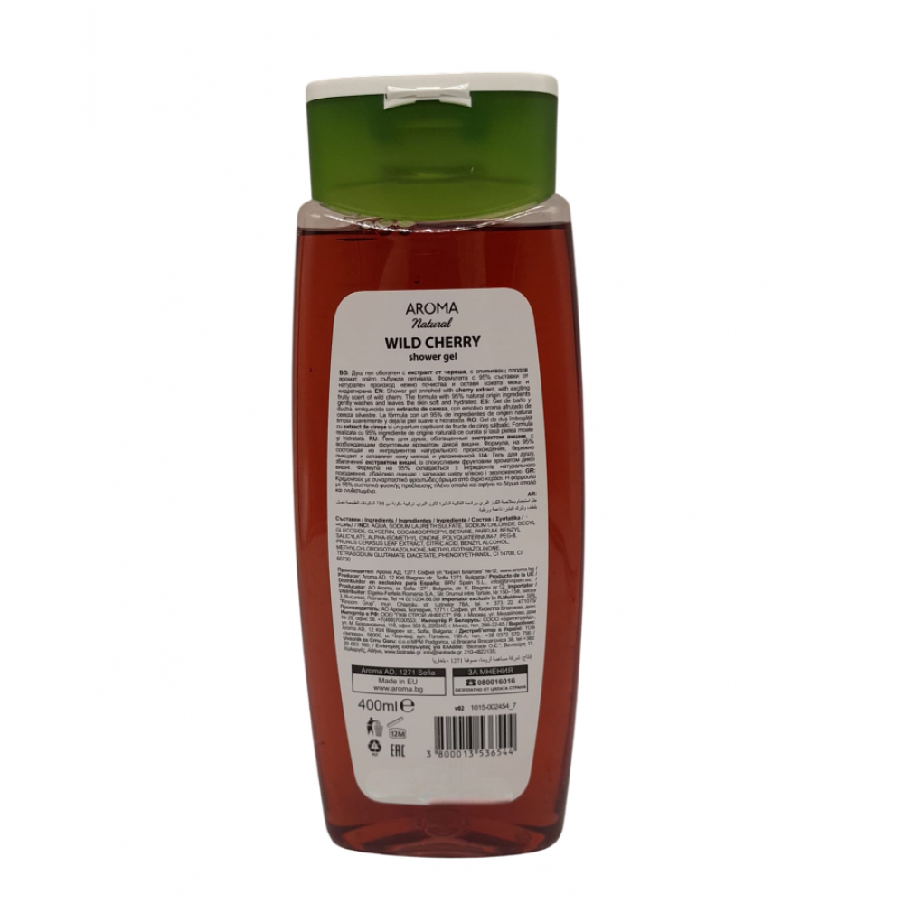 Gel de baño con extracto de cereza silvestre Aroma Natural (400 ml) - Miniatura 3