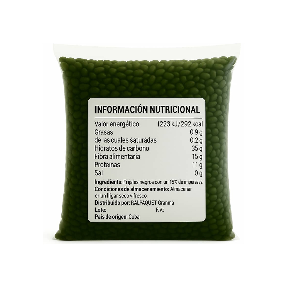 Frijoles negros Ralpaquet (1 kg / 2.2 lb) - Miniatura 3