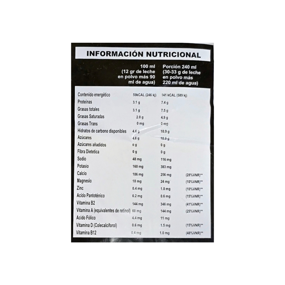 Leche entera en polvo Margarita (1 kg / 2.20 lb) - Miniatura 2