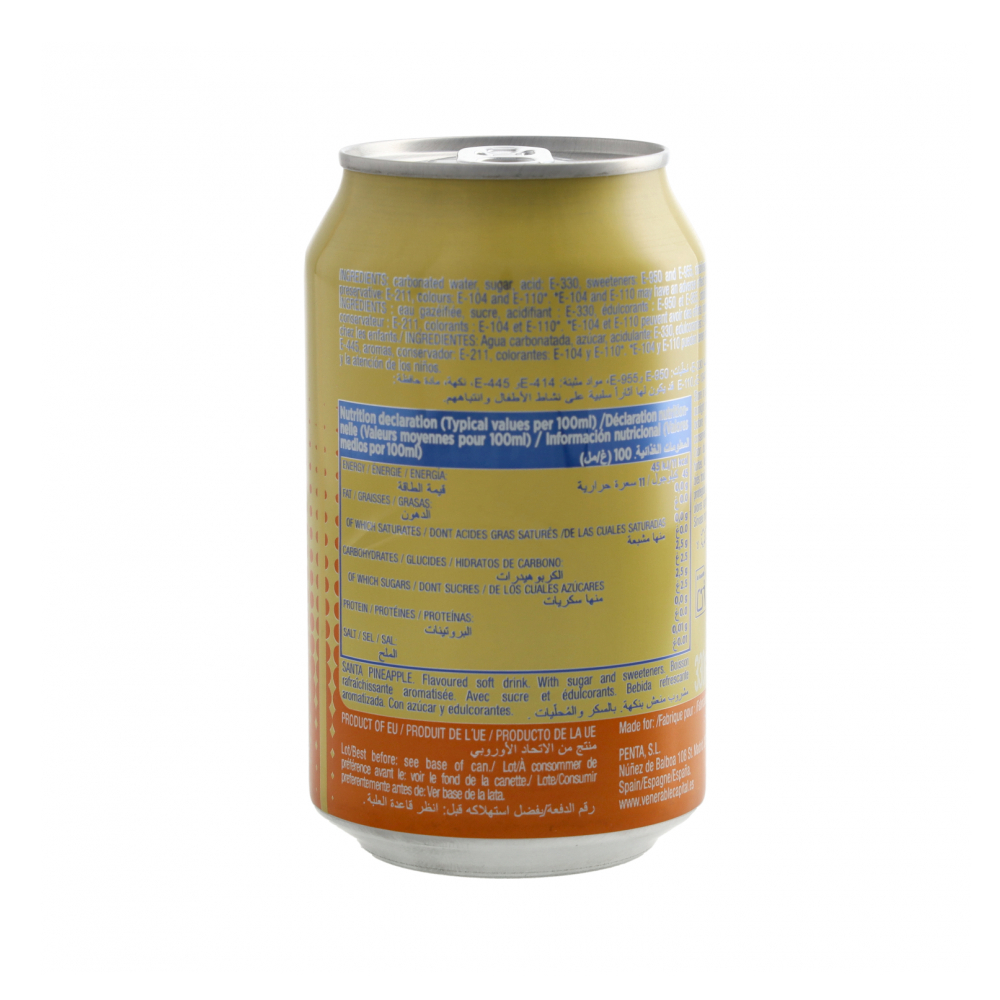 Refresco gaseado de piña Santa (330 ml) - Miniatura 3
