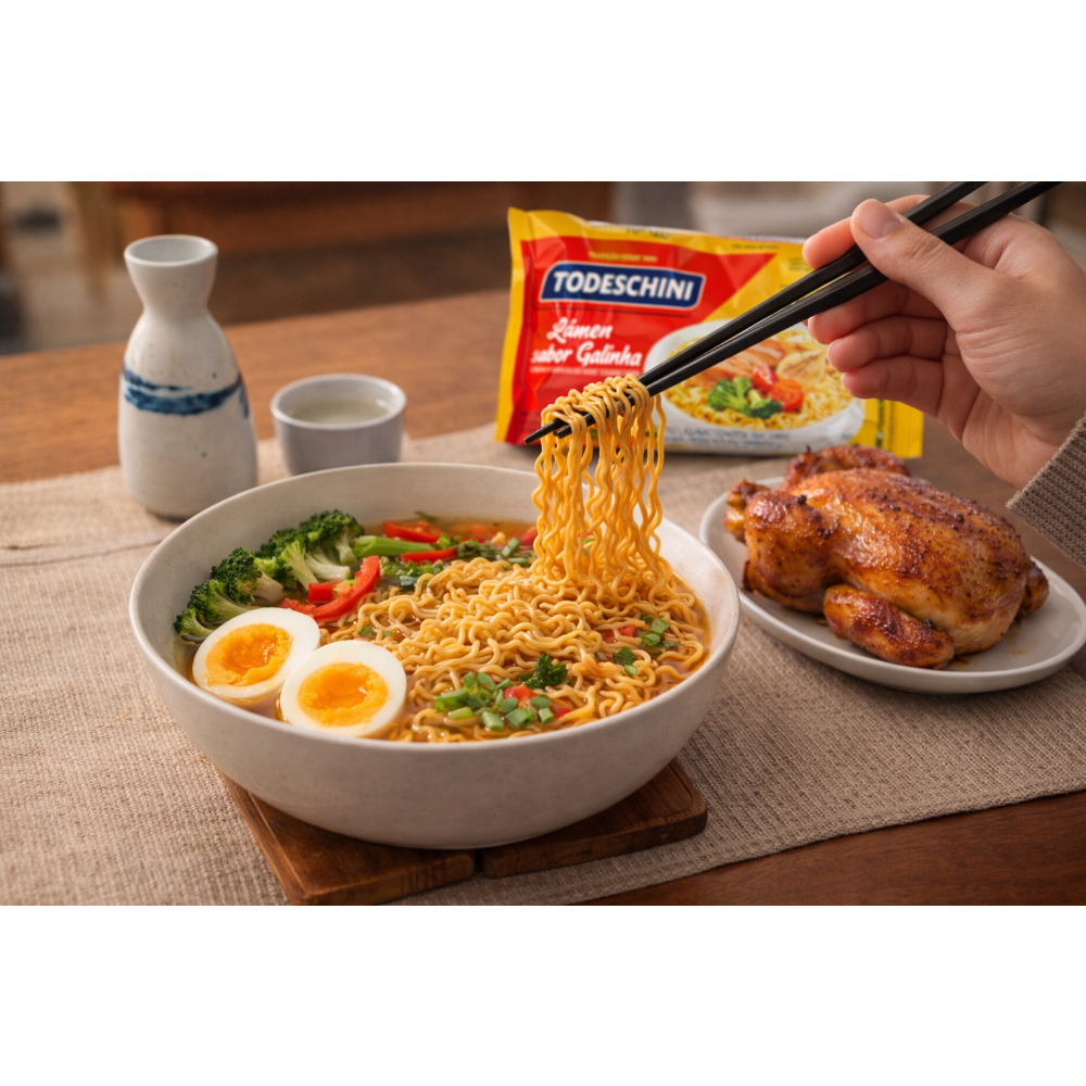 Fideos instantáneos sabor a pollo Todeschini (2 x 85 g / 2.99 oz) - Miniatura 4