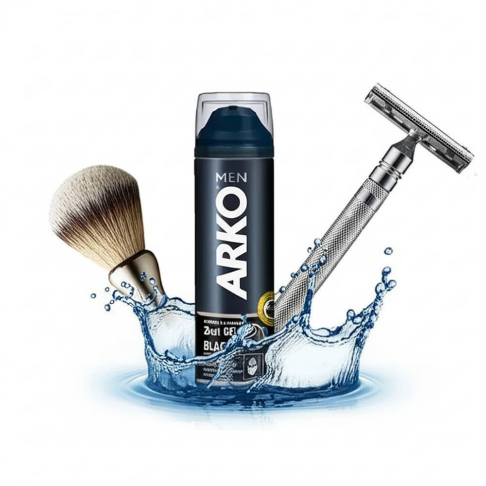 Gel negro 2 en 1 para afeitar y limpiar Arko (200 ml) - Miniatura 4
