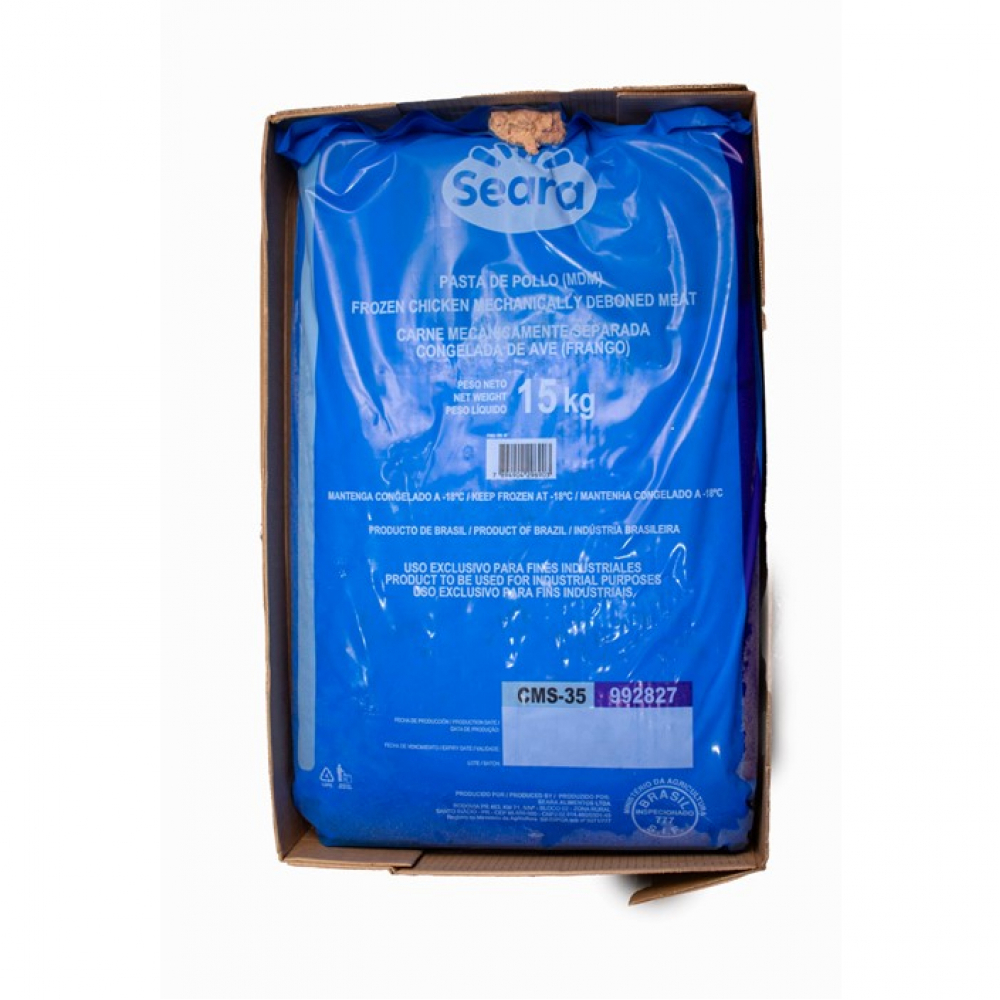 Caja de carne de pollo mecánicamente separada y congelada Seara (15 kg / 33 lb) - Miniatura 2