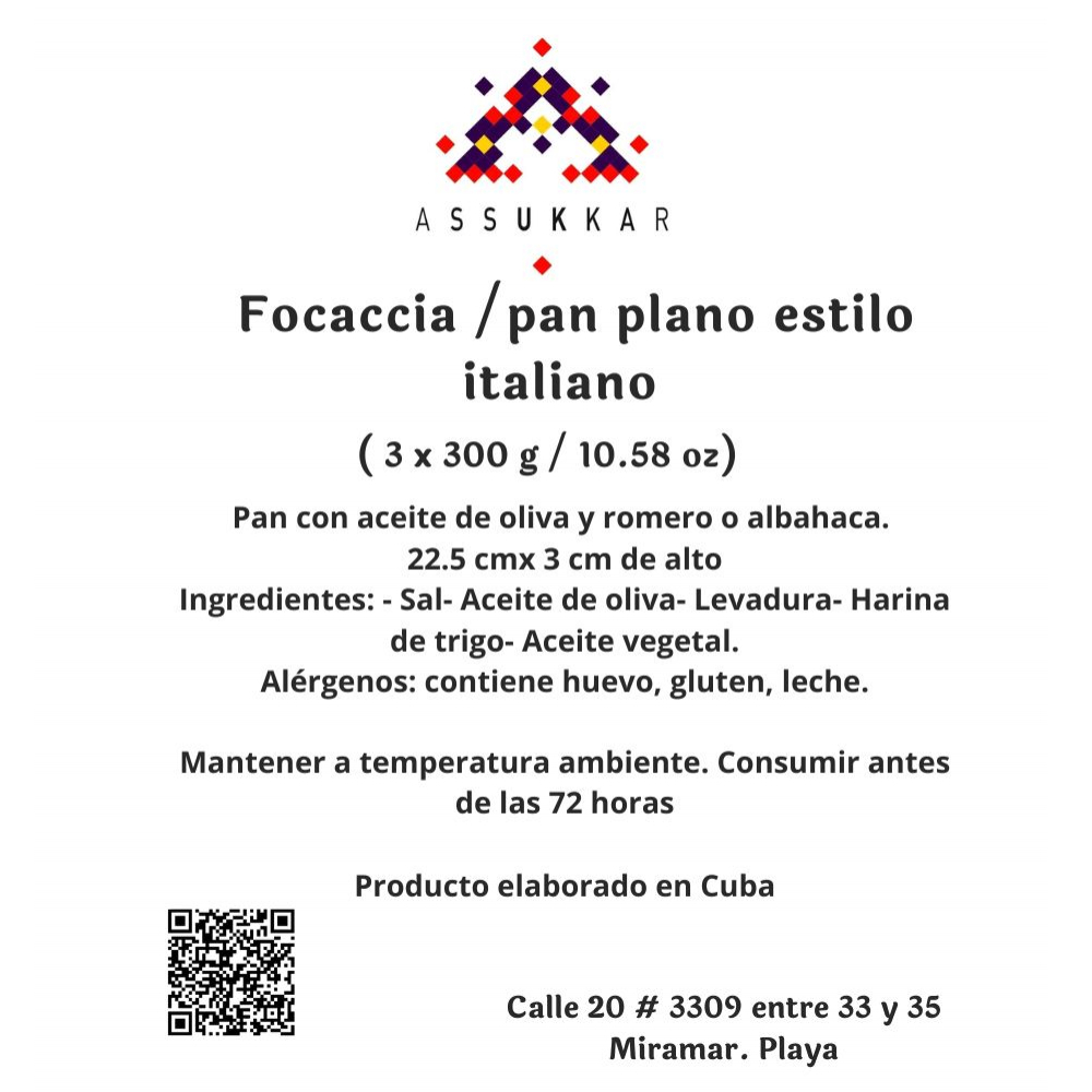Focaccia / pan plano estilo italiano (3 x 300 g / 10.58 oz) - Miniatura 3