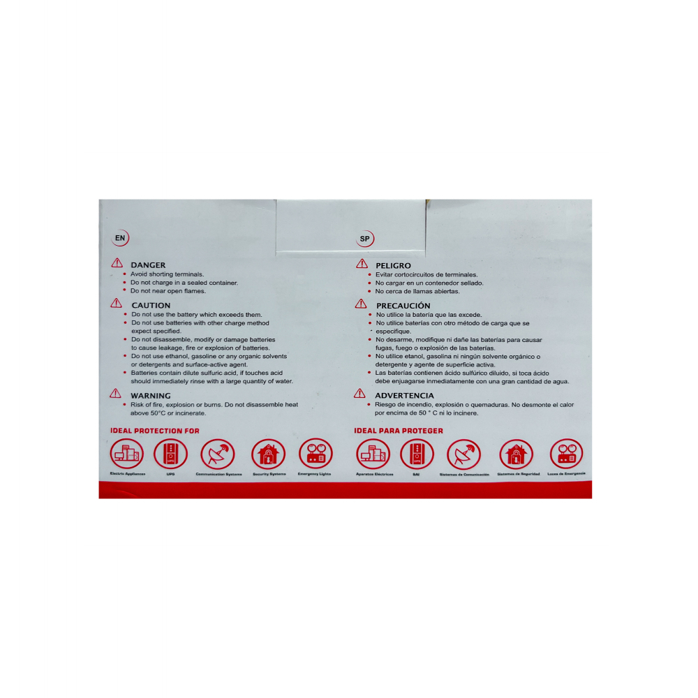 Batería para respaldo plomo ácido sellada recargable 12 V 9 AH APlus - Miniatura 3