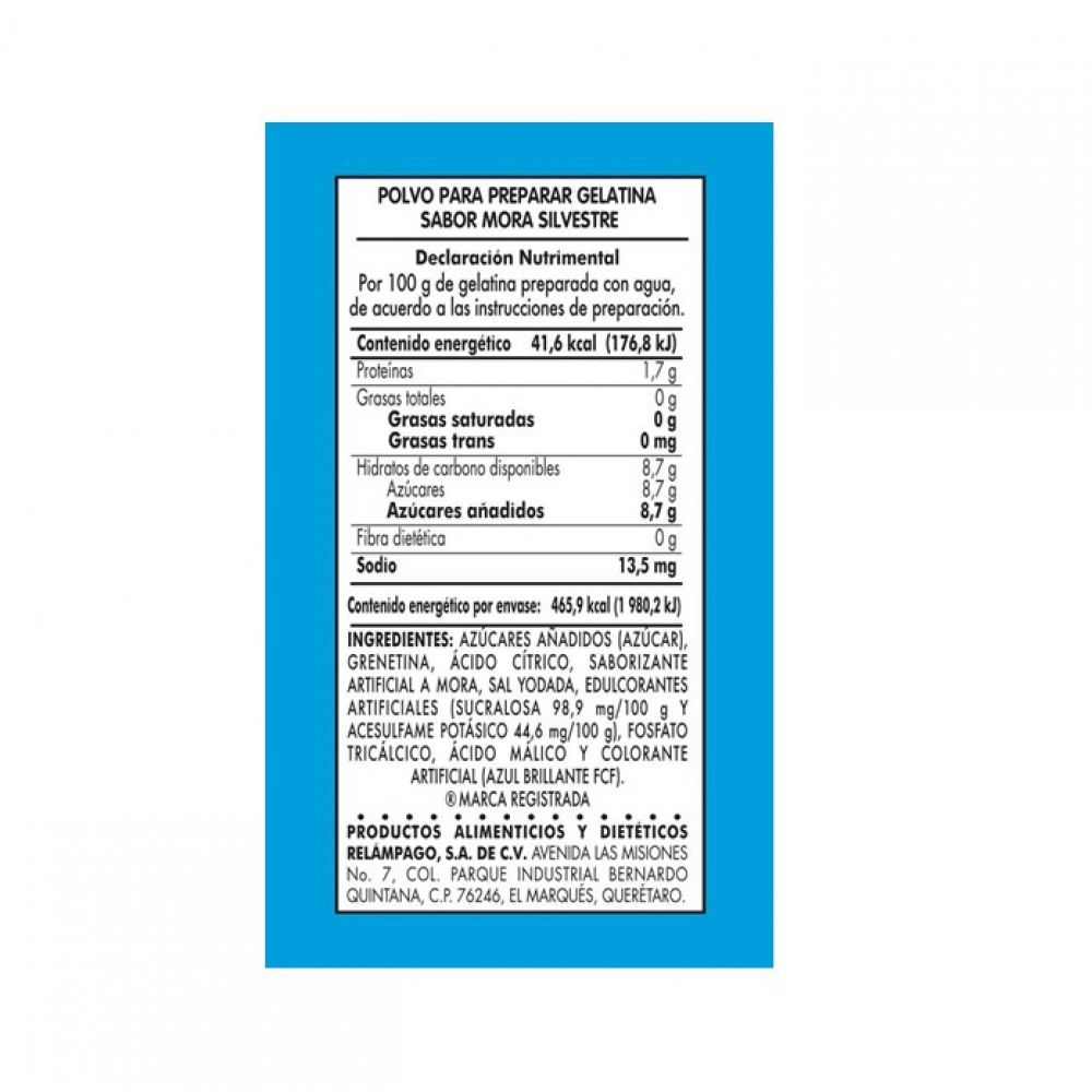 Gelatina sabor mora silvestre D'Gari (120 g / 4.2 oz) - Miniatura 3