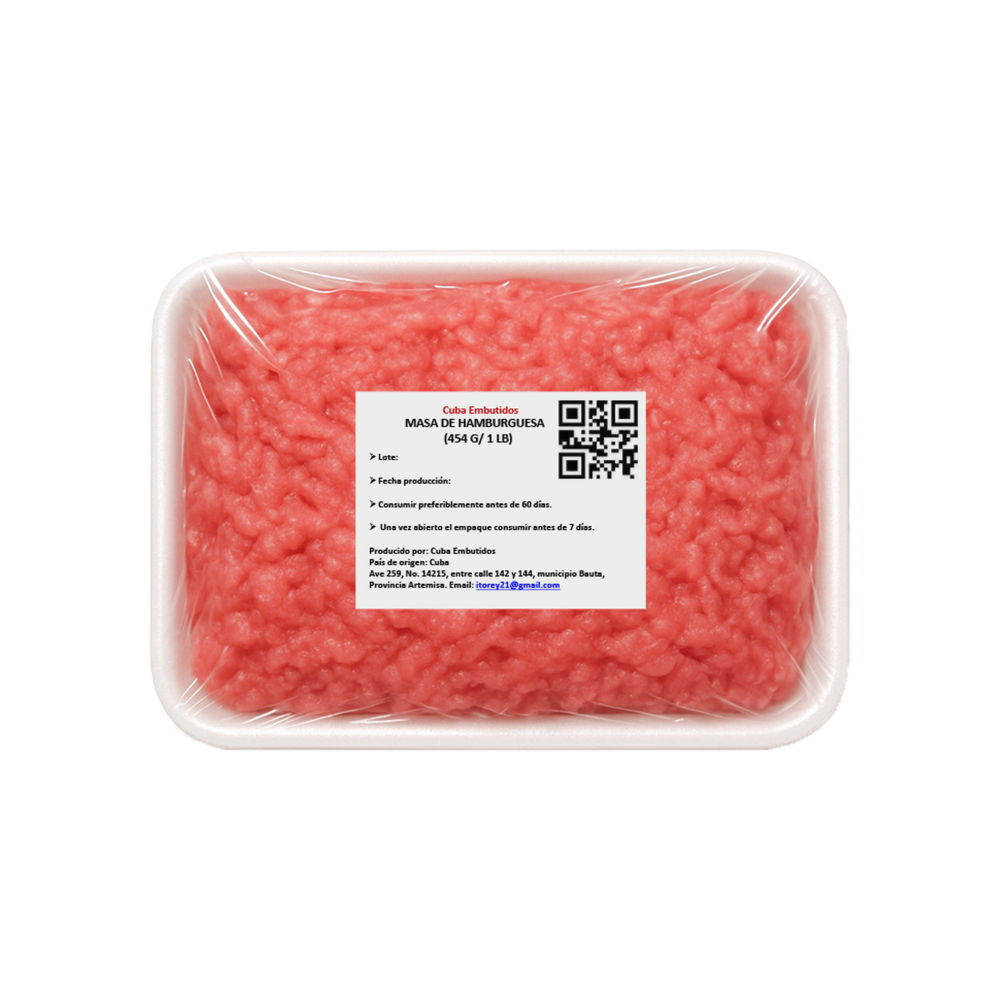 Masa de hamburguesa especial Cuba Embutidos (454 g / 1 lb) - Miniatura 4