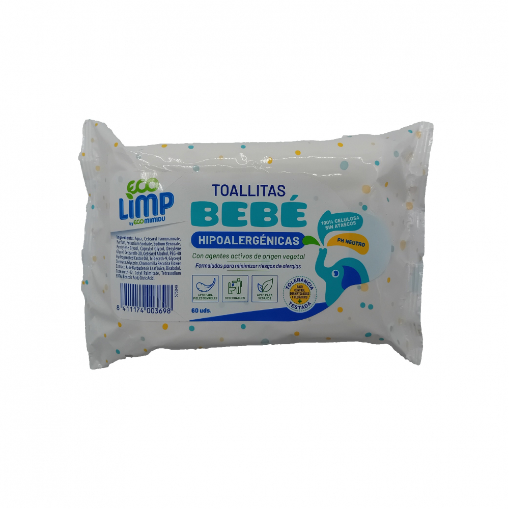 Toallitas húmedas hipoalergénicas Mimidu (60 U) - Miniatura 3