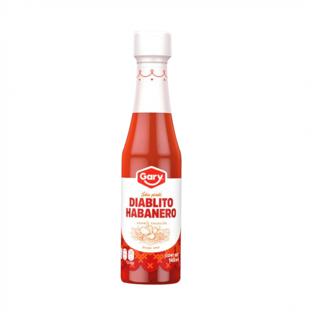 Salsa picante de chile rojo habanero Gary (145 ml) - Miniatura 2