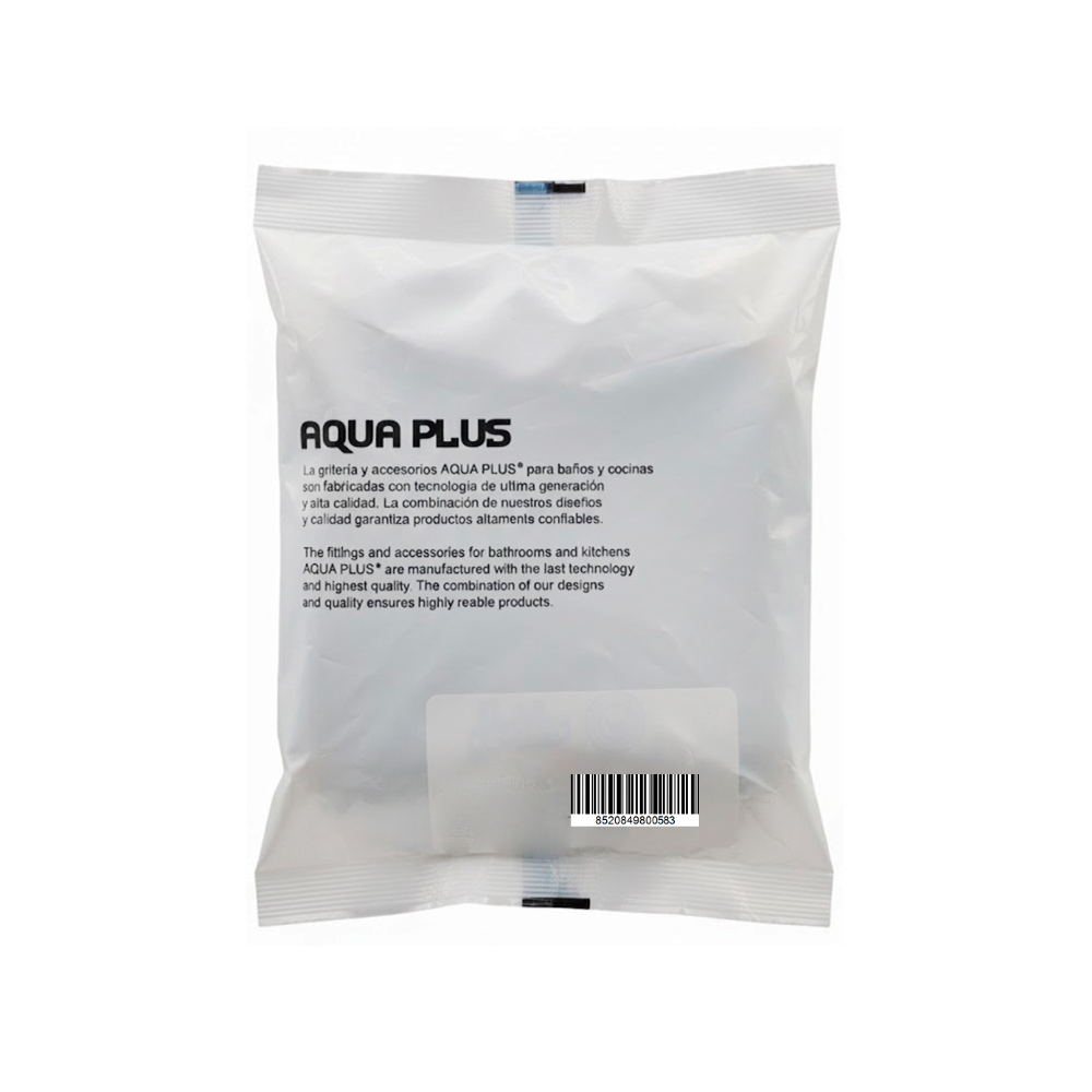 Llave de agua PVC blanca Y roja Aqua Plus - Miniatura 4