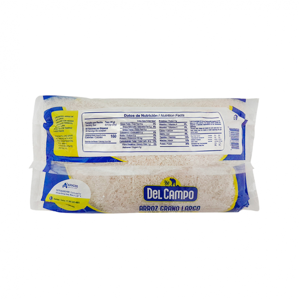 Arroz de grano largo Del Campo (2.27 kg / 5 lb) - Miniatura 2