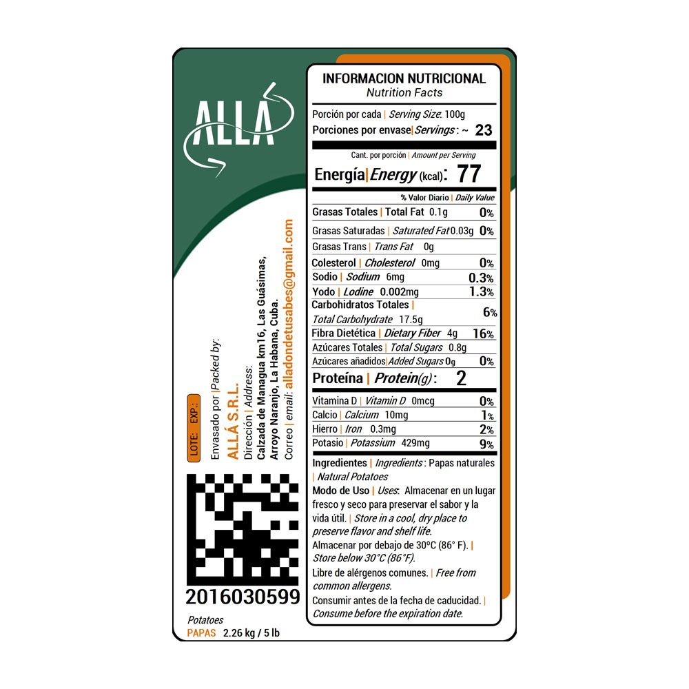 Papas ALLÁ (2.26 kg / 5 lb) - Miniatura 4
