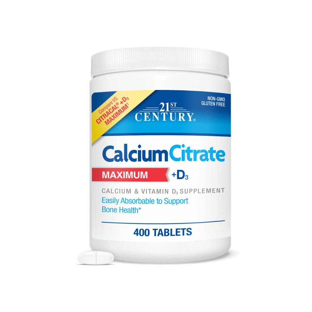 Citrato de calcio + Vitamina D3 21st Century (400 tabletas) - Miniatura 3