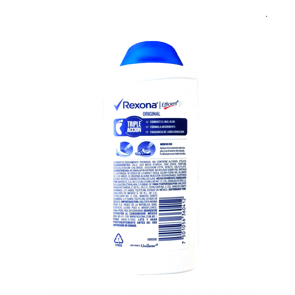 Talco desodorante para pies Rexona (100 g / 3.53 oz) - Miniatura 2