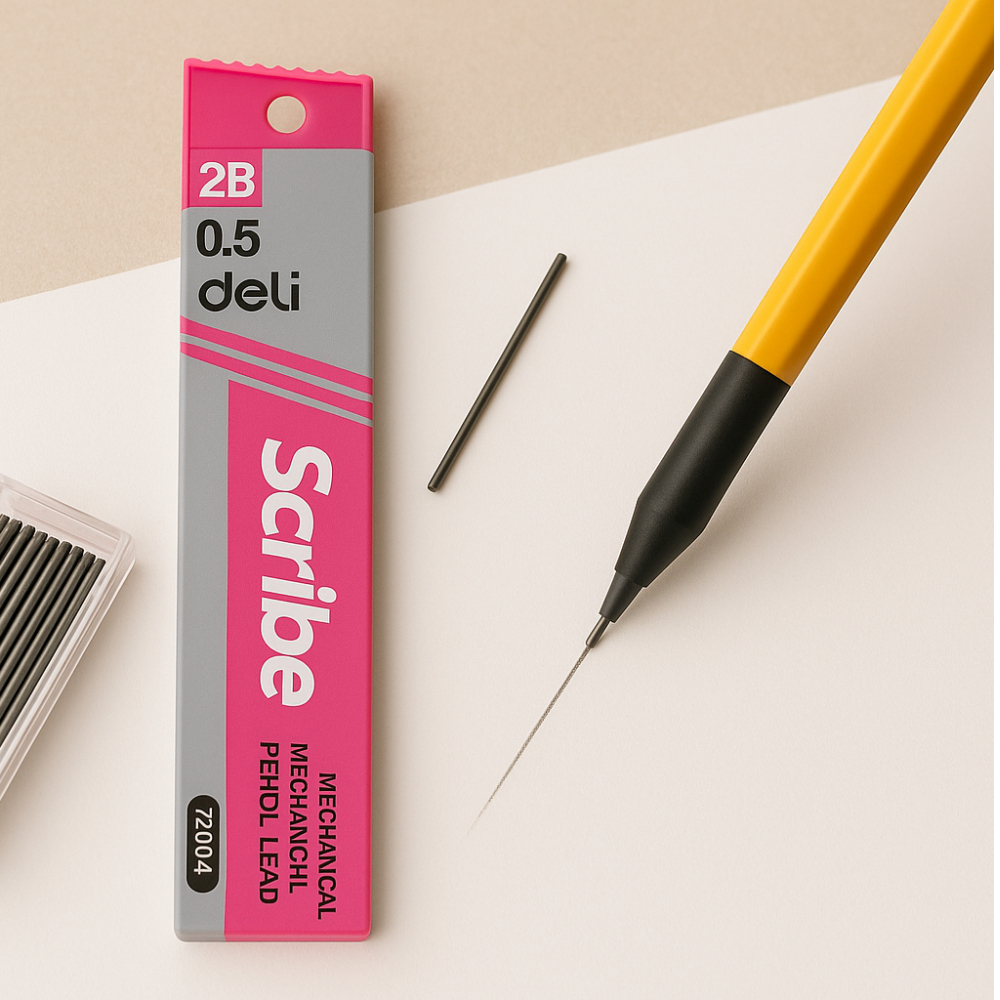 Minas 2B 0.5 mm largo de 60mm Deli - Miniatura 4