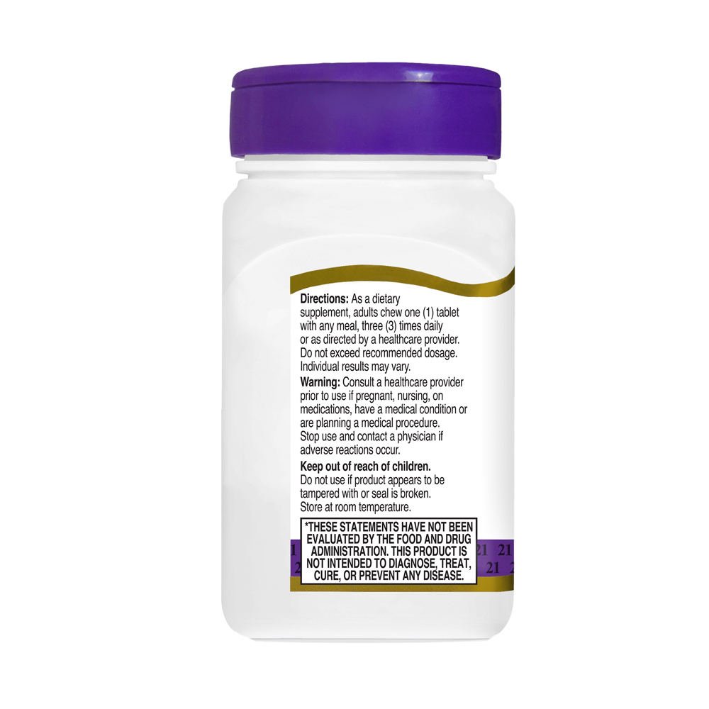 Enzima de papaya 21st Century (100 tabletas masticables) - Miniatura 4