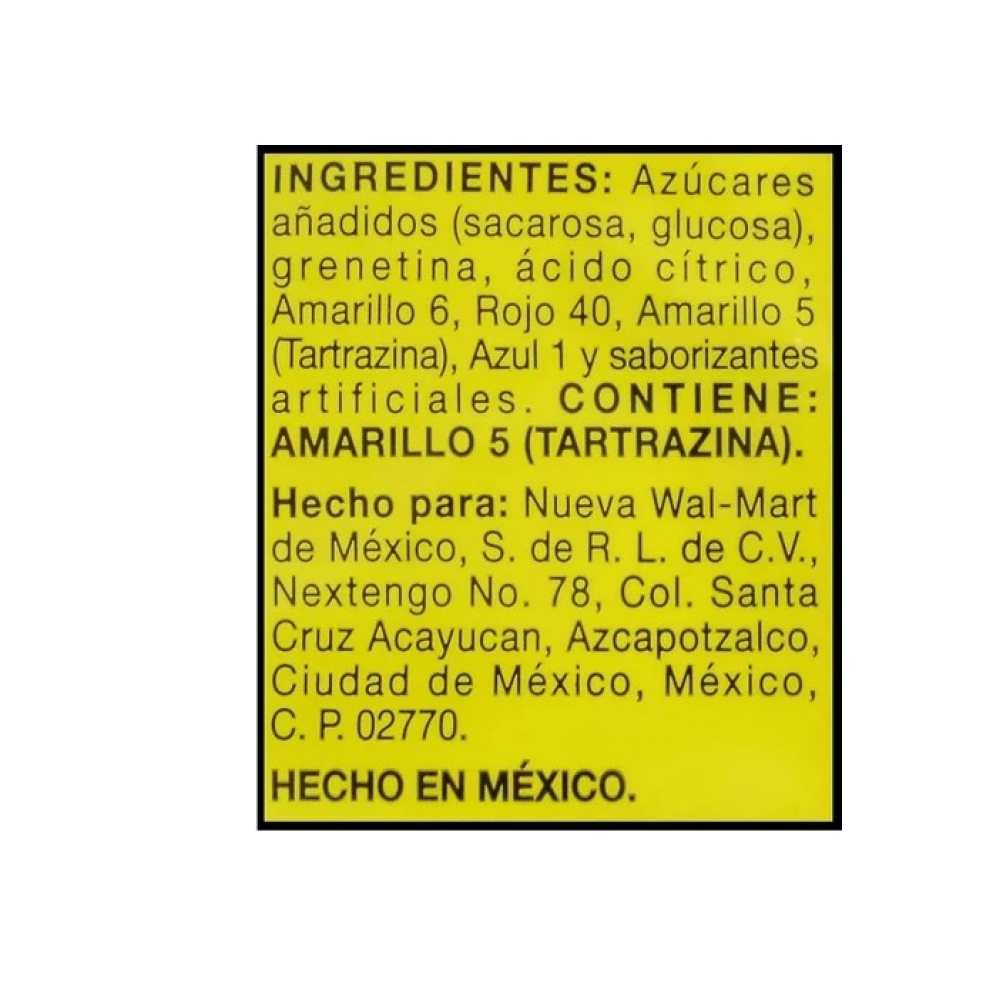 Gomitas de grenetina sabor a frutas Great Value (100 g / 3.5 oz) - Miniatura 3