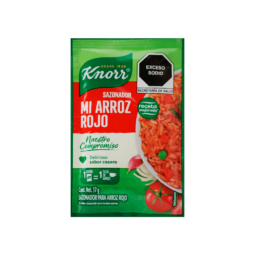 Sazonador para arroz rojo Knorr (17 g / 0.60 oz) - Miniatura 3
