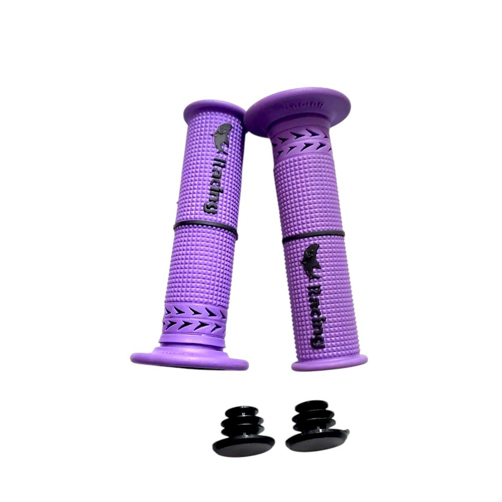 Racing motorcycle purple handle grip
