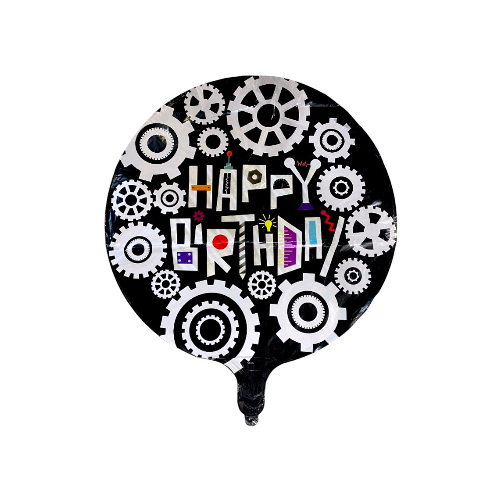 Globo Happy Birthday diseño robot Ballon - Miniatura 3