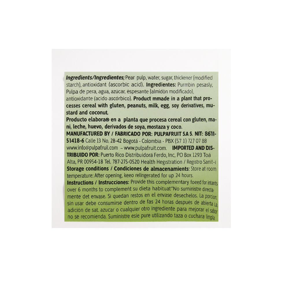 Compota de pera Baby Fruit (24 x 113 g /4 oz) - Miniatura 2