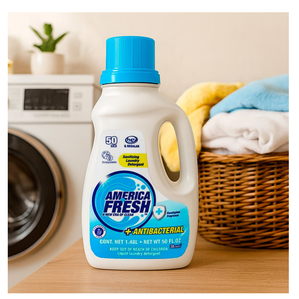 Detergente líquido antibacterial fragancia eucalipto America fresh (1.48 L) - Miniatura 4