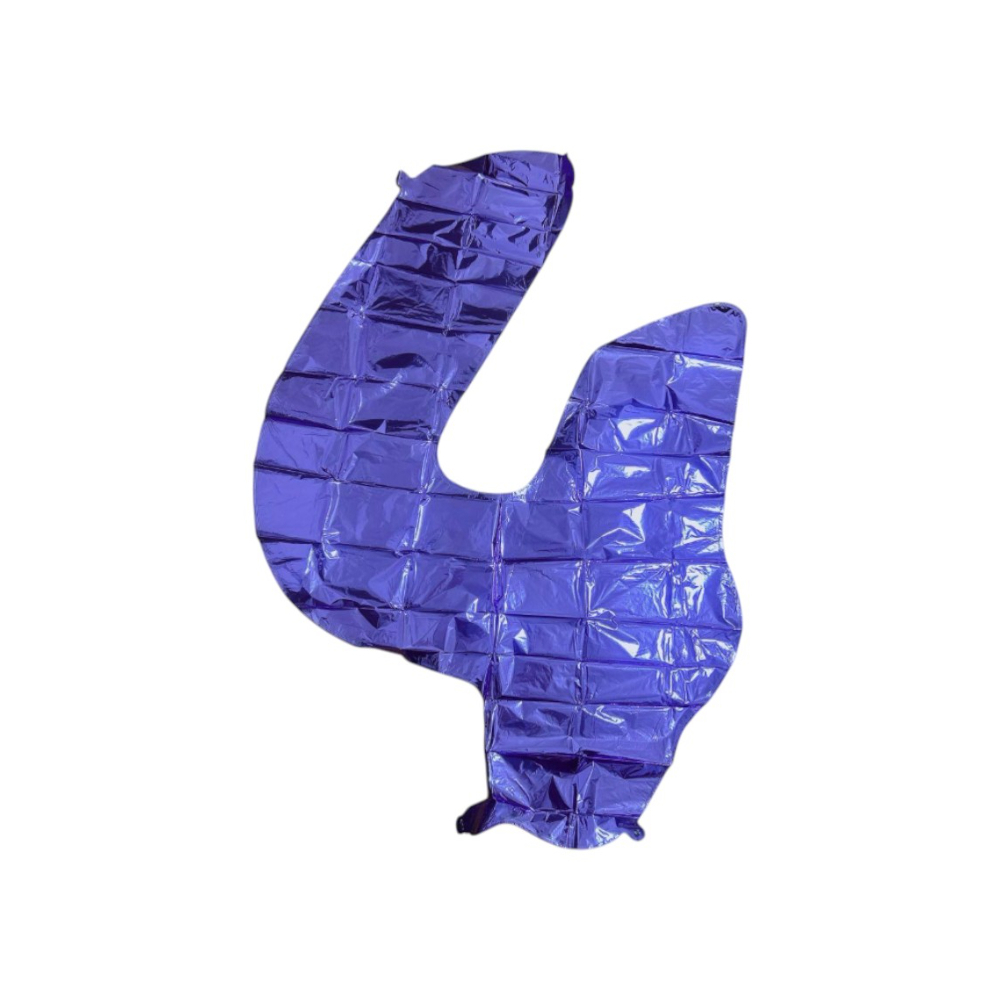 Globo morado número 4 de 32 pulgadas Balloon - Miniatura 3