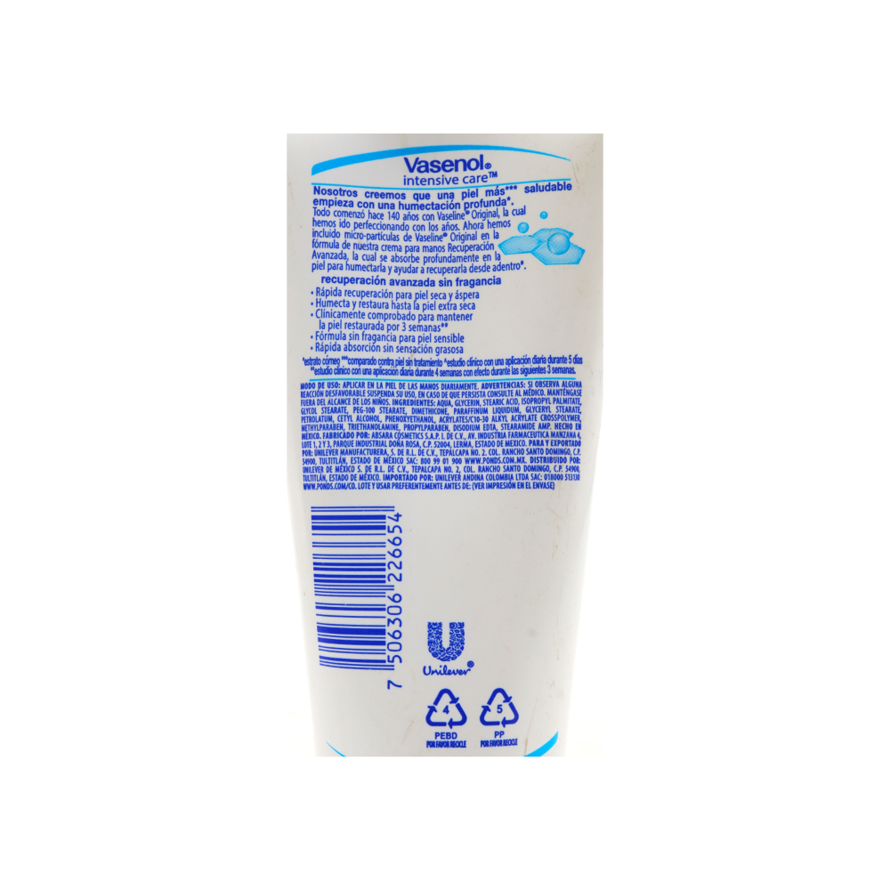 Crema para manos sin fragancia Vasenol (75 ml) - Miniatura 4