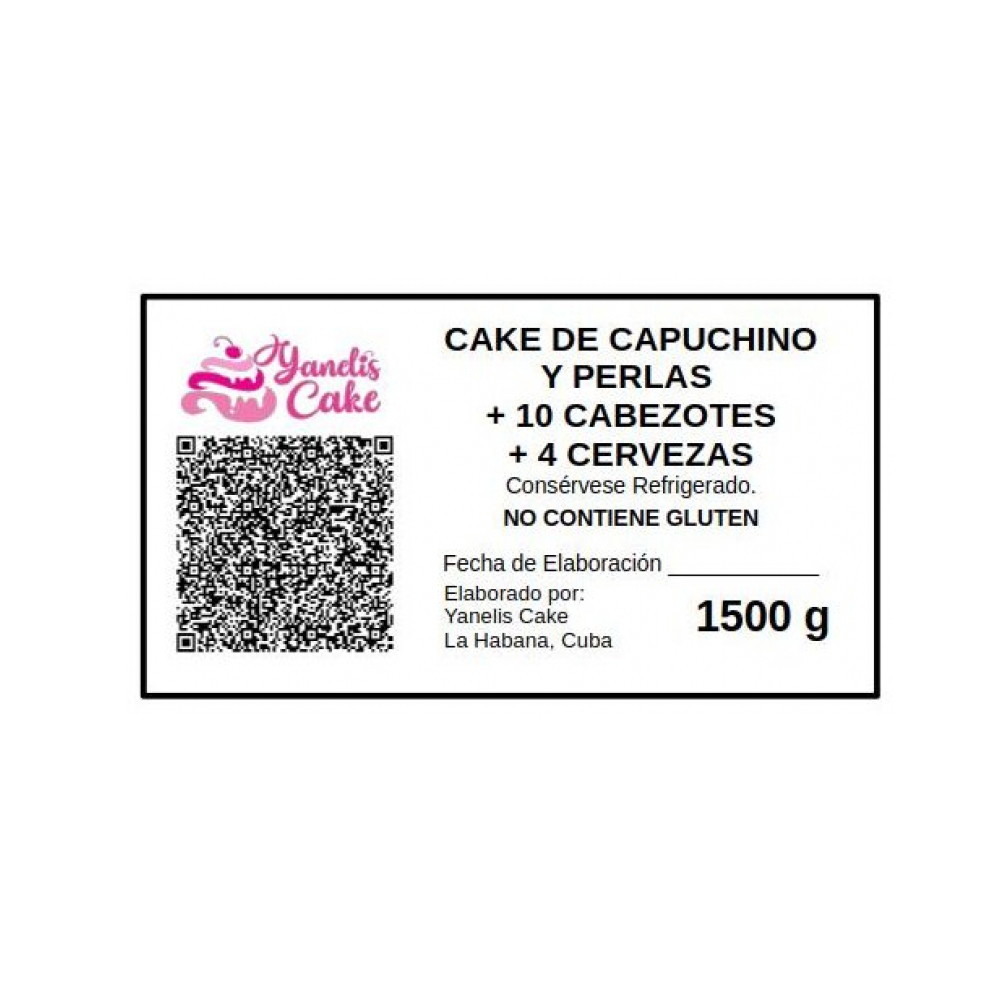Cake de capuchino y perlas + 10 cabezotes + 4 cervezas - Miniatura 3