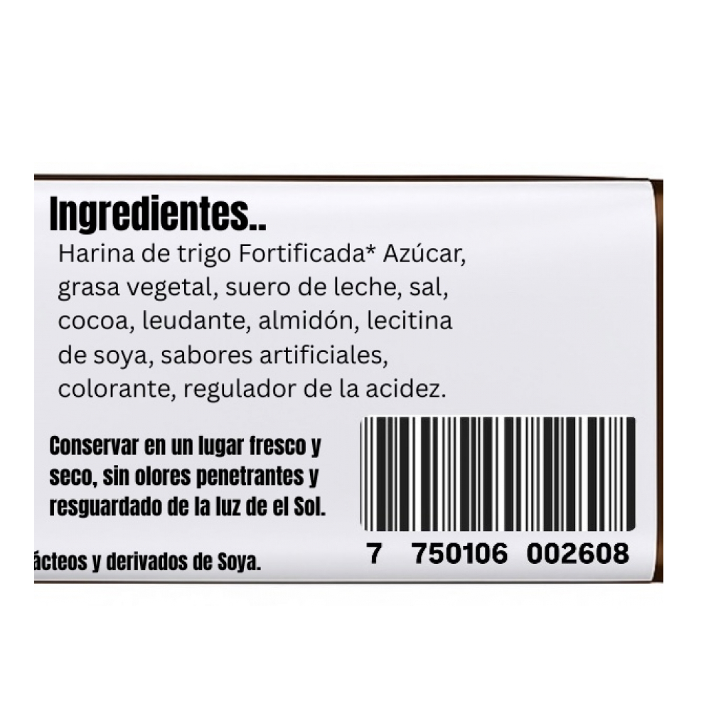 Galletas de chocolate con crema sabor vainilla Rellenitas GN (36 g / 1.27 oz) - Miniatura 3