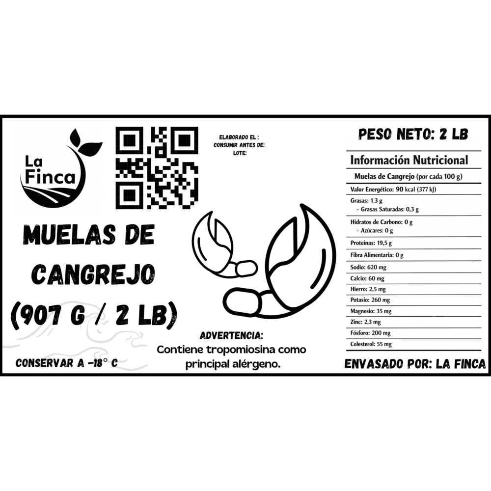 Muelas de cangrejo La Finca (907 g / 2 lb) - Miniatura 3