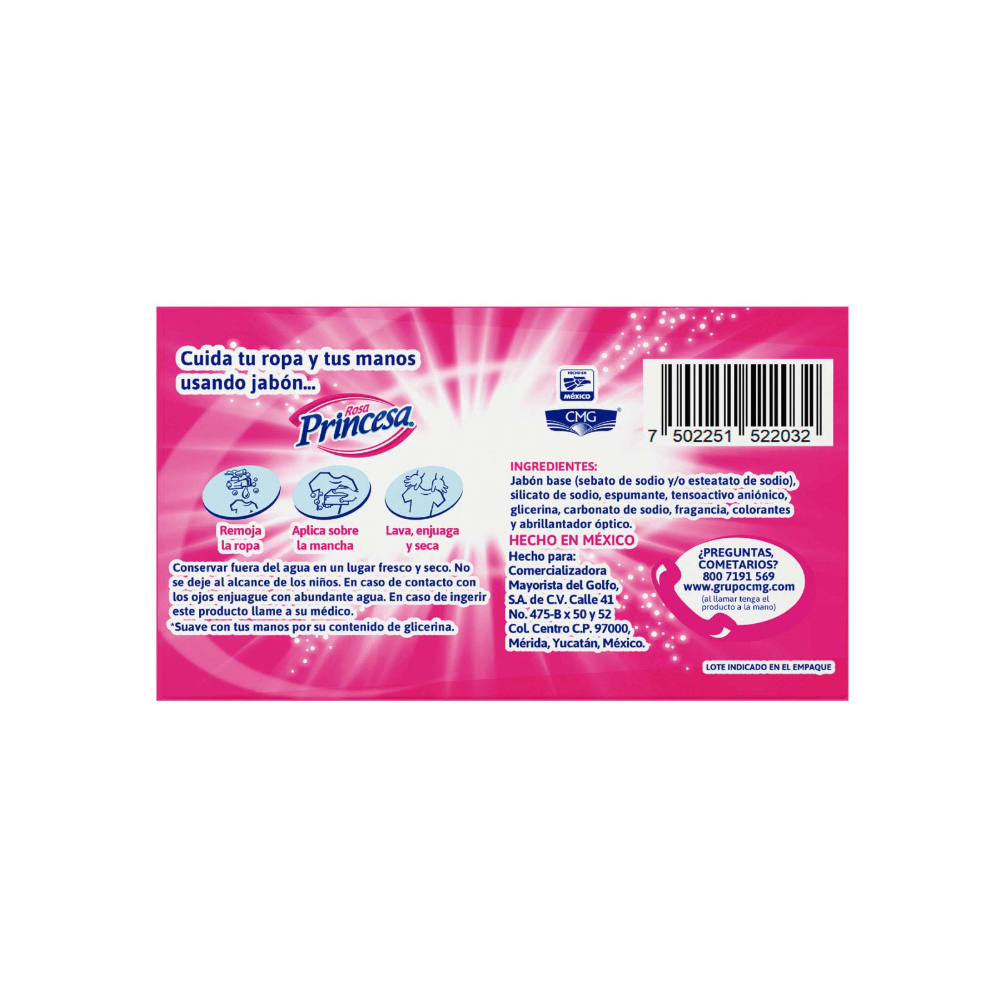 Jabón de lavar rosa Princesa (200 g / 7.05 oz) - Miniatura 3