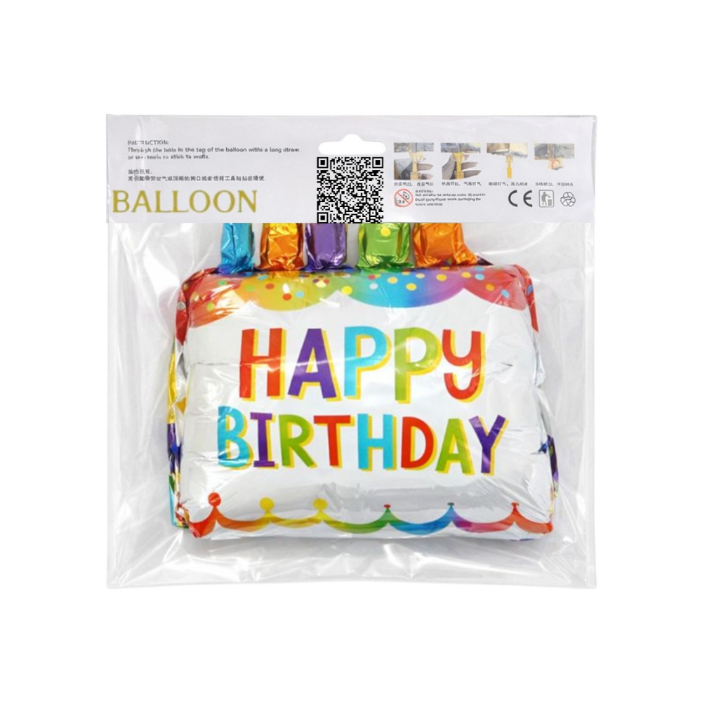 Globo Happy Birthday pastel 61 x 109 cm Ballon - Miniatura 3