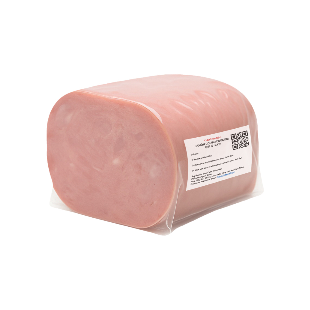 Jamón cocido en barra Cuba Embutidos (907 g / 2 lb) - Miniatura 3