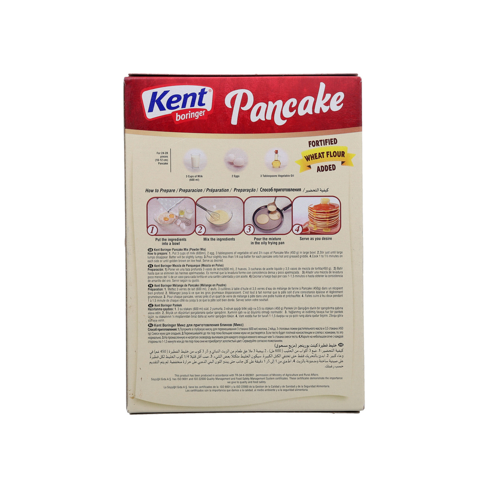 Mezcla para hacer pancake Kent boringer (450 g / 15.87 oz) - Miniatura 2