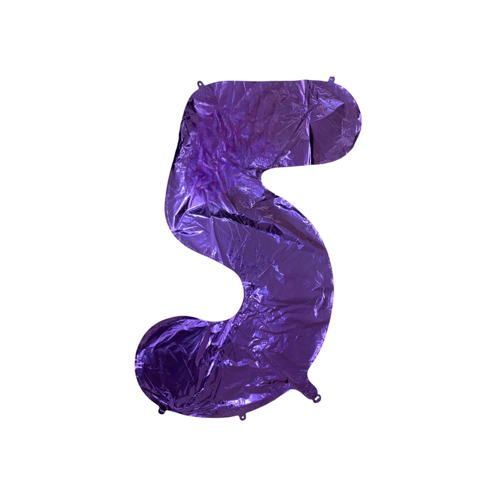 Globo morado número 5 de 32 pulgadas Balloon - Miniatura 4