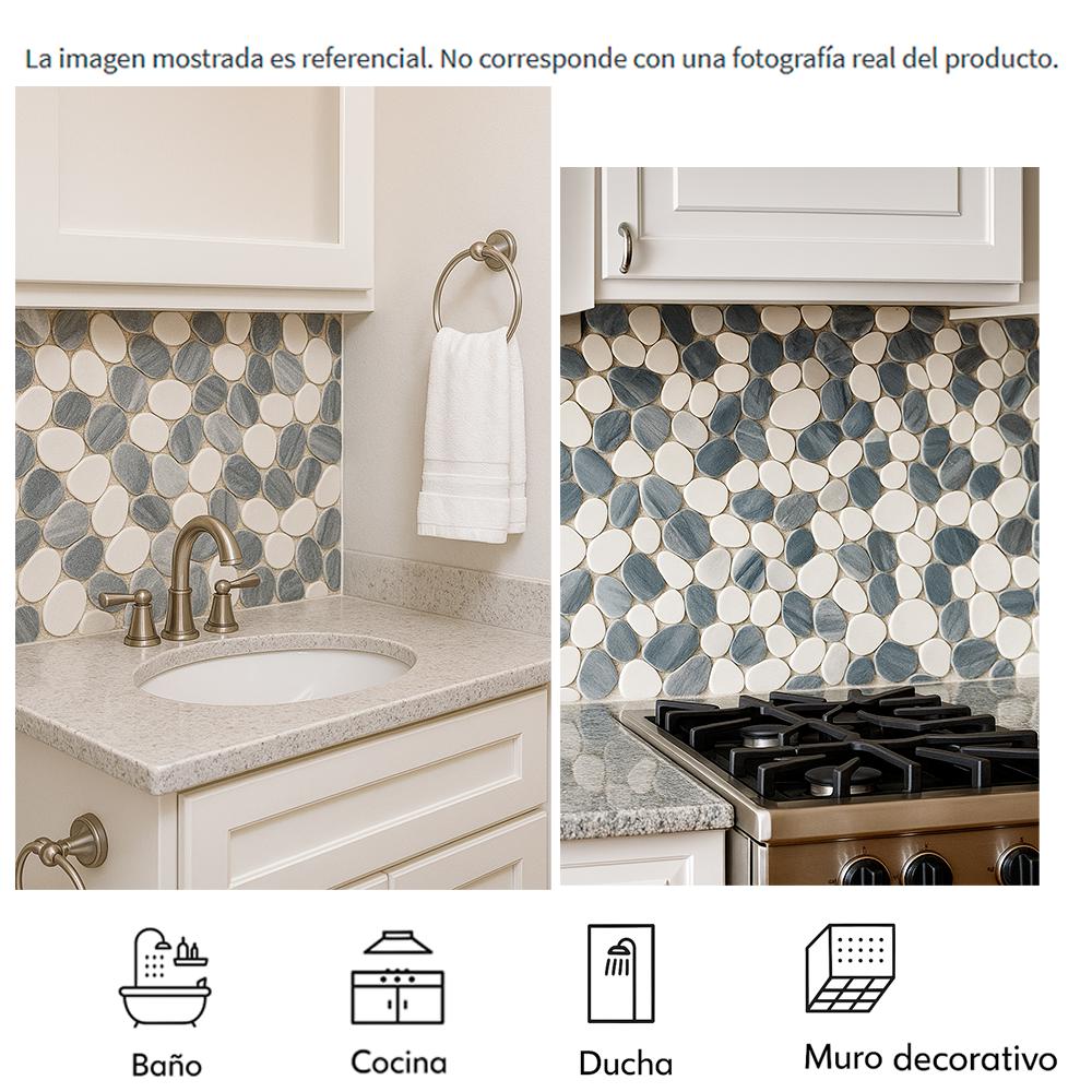 Caja de losas - Mosaico Montana Grey 27 x 27 cm – piedra natural Zeric (10 U) - Miniatura 2