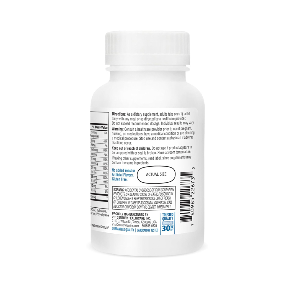 Suplemento multivitamínico y multimineral para hombres Sentry 21st Century (120 tabletas) - Miniatura 3