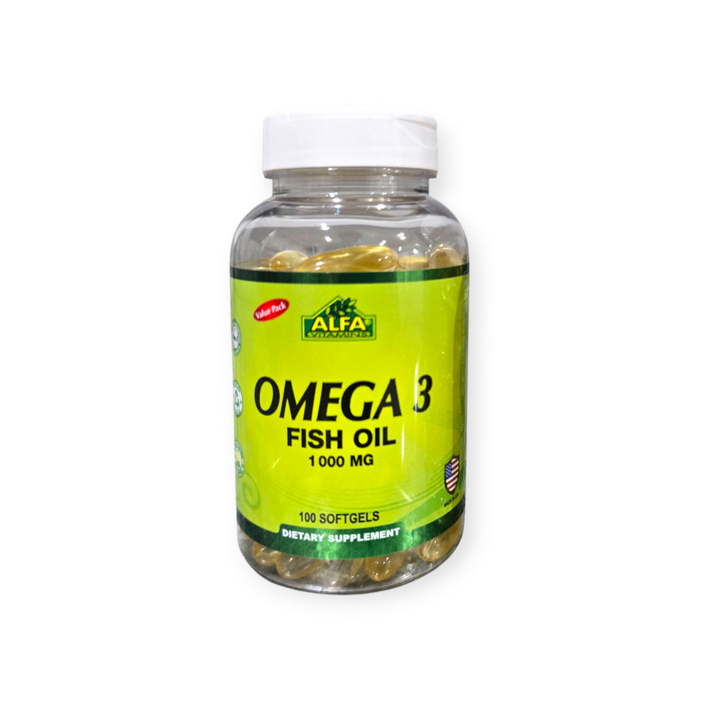 Aceite de Pescado, Omega 3 1000 mg Alfa Vitamins (100 cápsulas) - Imagen 1
